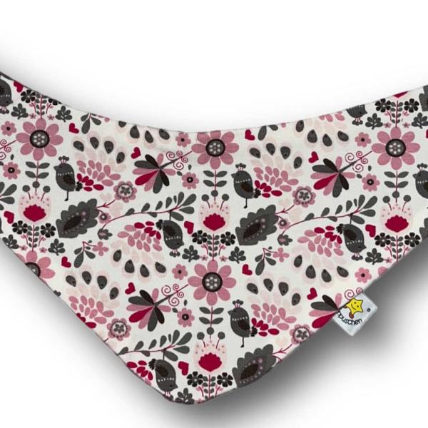 Wende Halstuch Vögel und Blumen